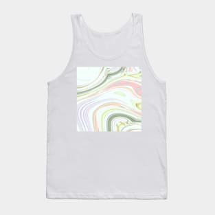 spring fashion mint green Pastel pink swirls Tank Top